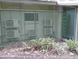 Green Painted Screen 4—Screen in Bungalow QLD