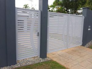 White Painted Gate 3—Lattice and Patios in Bungalow QLD